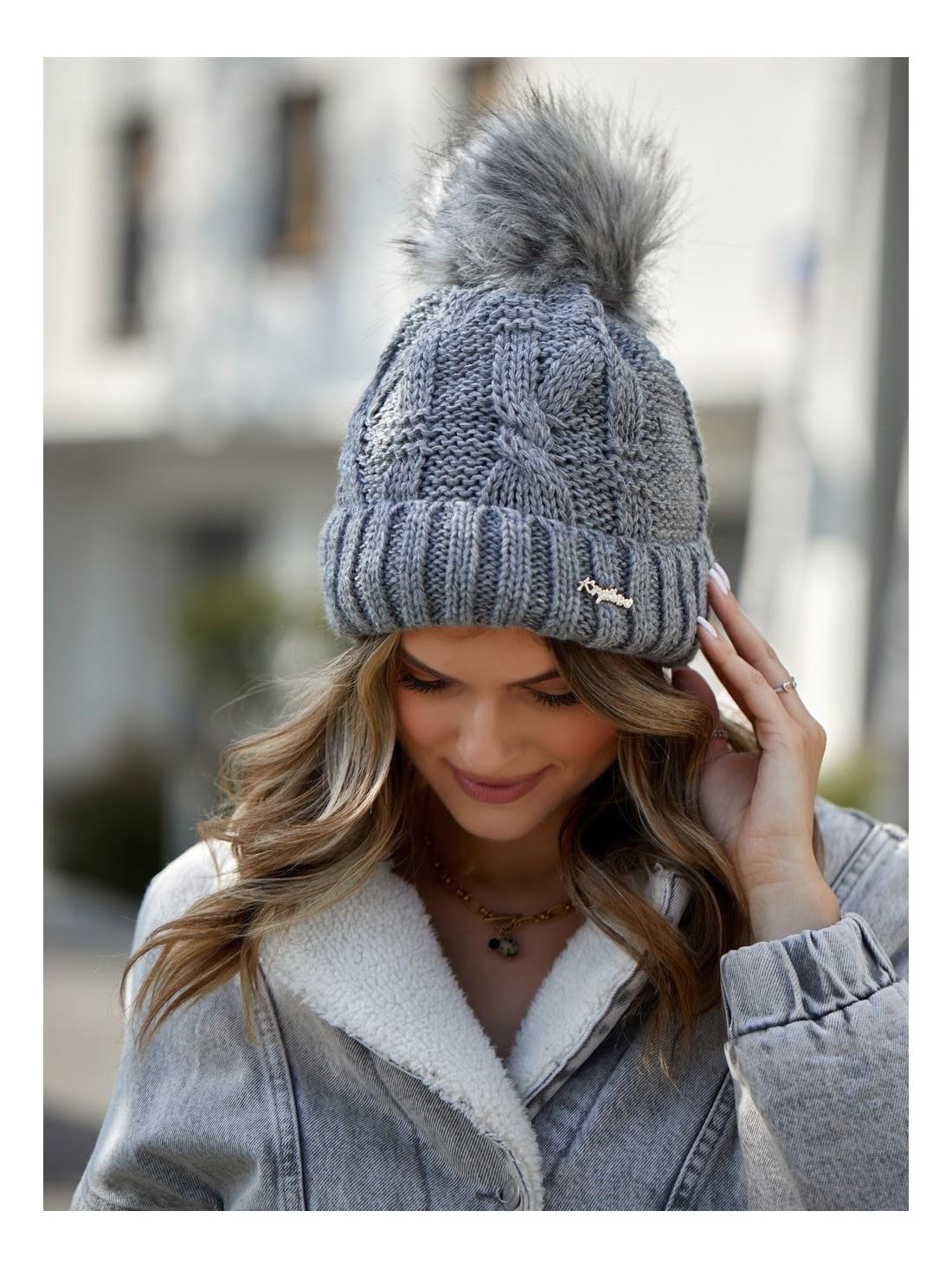 Dark gray winter hat C12 - Online store - Boutique